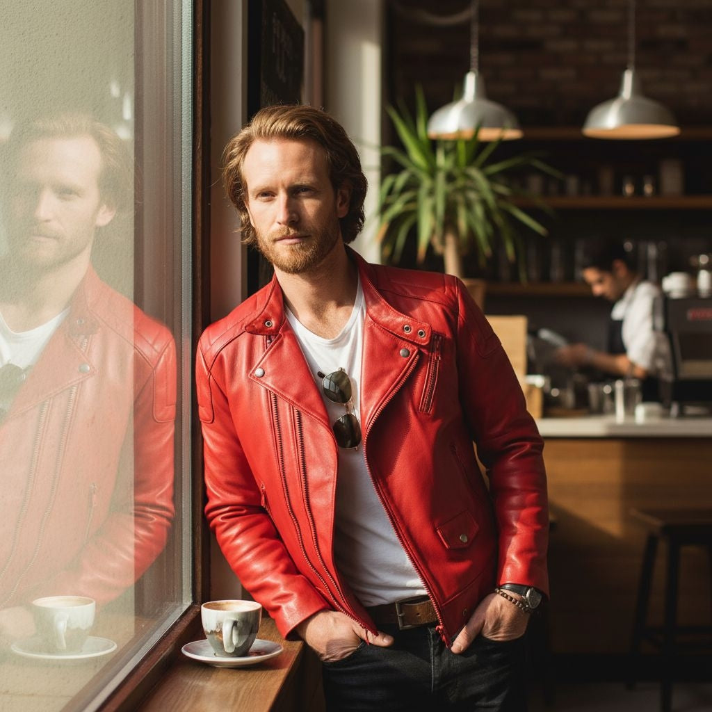 Genuine Italian Soft Leather Jacket with Rampley & Co Silk Lining - Epic Motorcycles