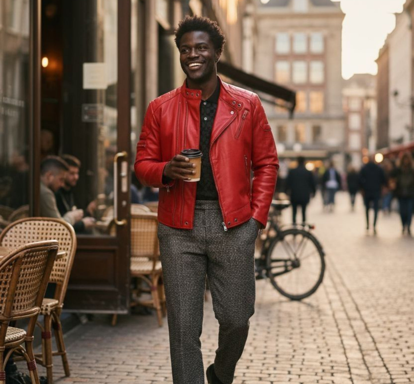 Genuine Italian Soft Leather Jacket with Rampley & Co Silk Lining - Epic Motorcycles