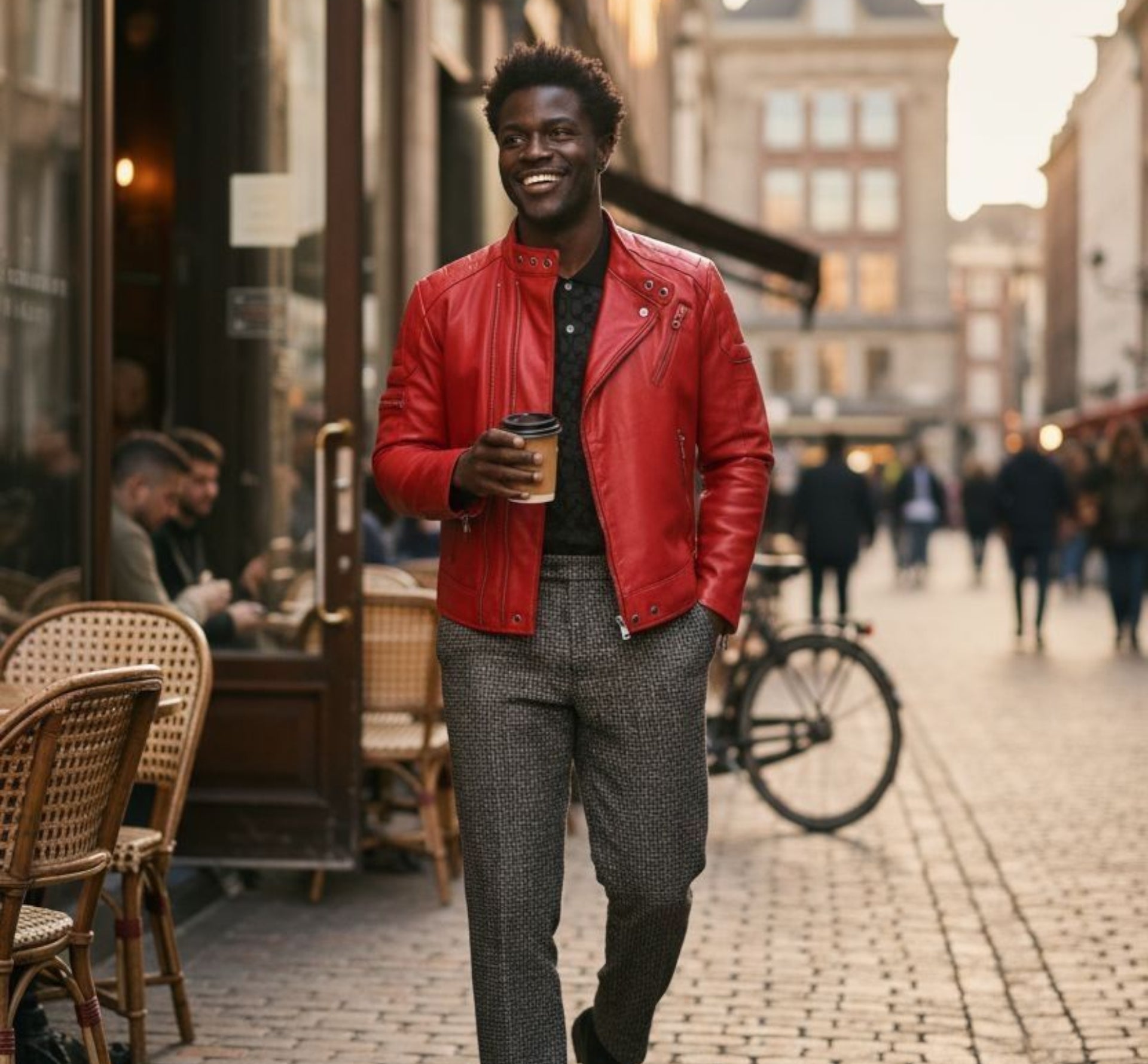 Genuine Italian Soft Leather Jacket with Rampley & Co Silk Lining - Epic Motorcycles