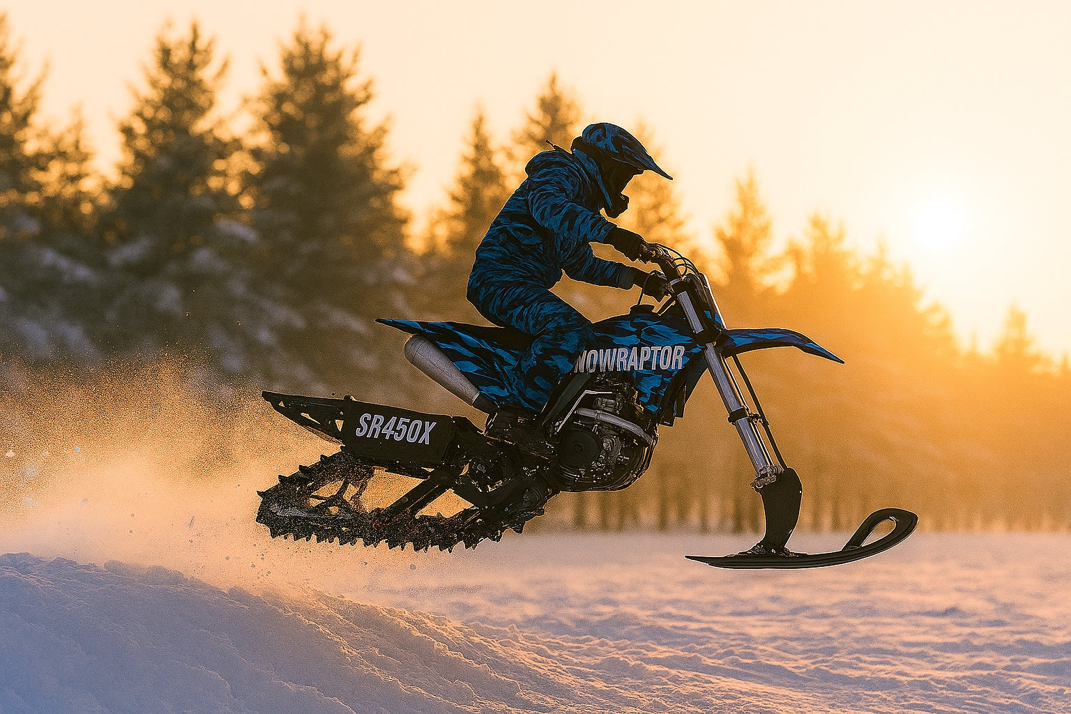 SNO-450X SNOWRAPTOR | 450CC Timbersled - Competition Snow Bike - Epic Motorcycles