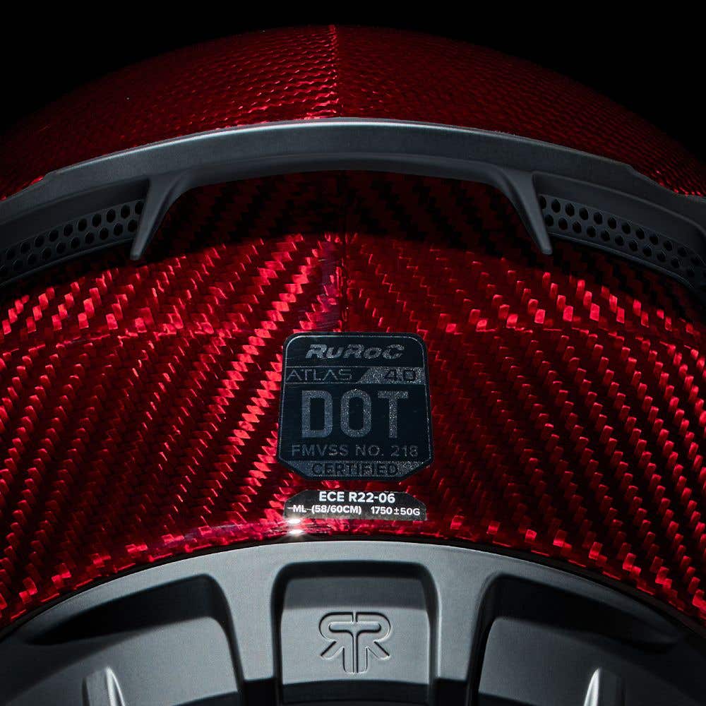 RURUC AT4.0 Ruby Carbon Fiber Motorcycle Helmet | Lifetime Warranty | Protection against everything including theft and crashes - Epic Motorcycles