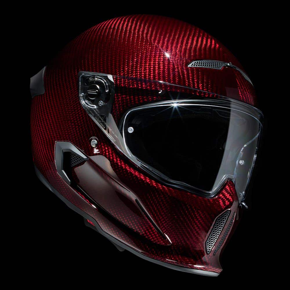 RURUC AT4.0 Ruby Carbon Fiber Motorcycle Helmet | Lifetime Warranty | Protection against everything including theft and crashes - Epic Motorcycles