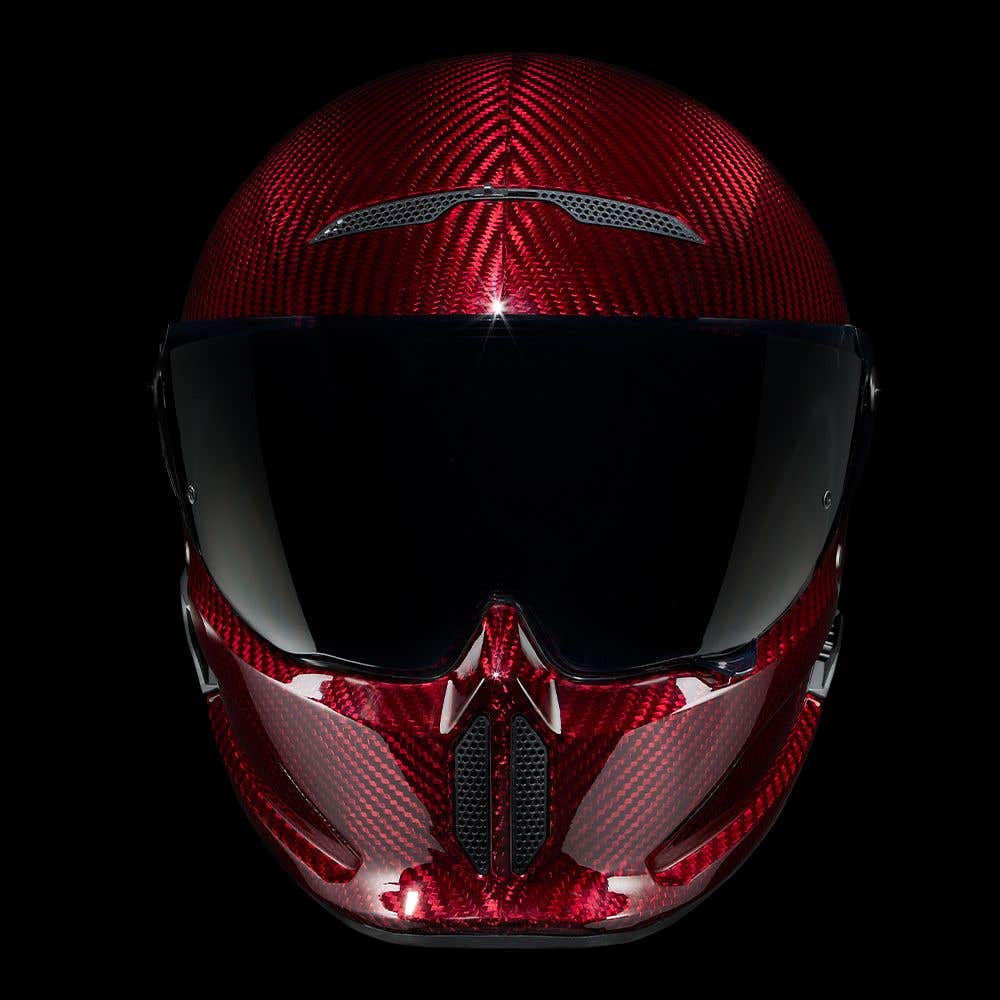RURUC AT4.0 Ruby Carbon Fiber Motorcycle Helmet | Lifetime Warranty | Protection against everything including theft and crashes - Epic Motorcycles
