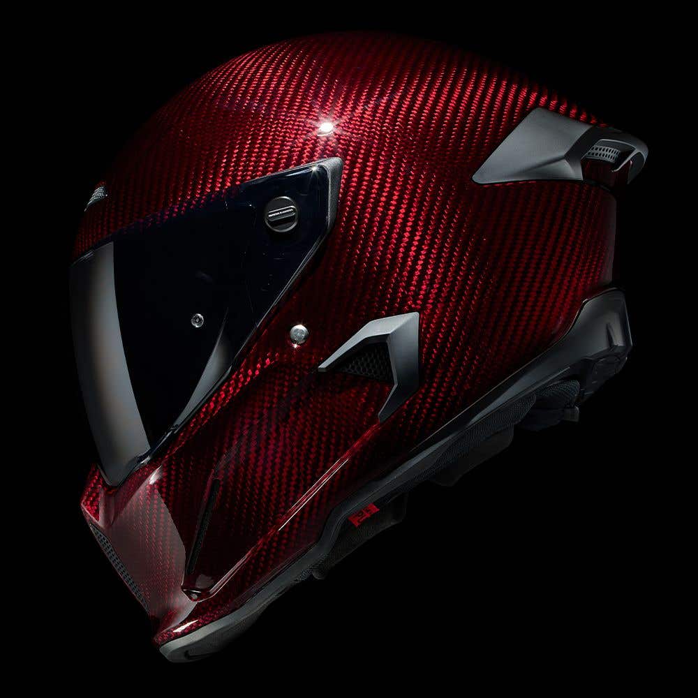 RURUC AT4.0 Ruby Carbon Fiber Motorcycle Helmet | Lifetime Warranty | Protection against everything including theft and crashes - Epic Motorcycles