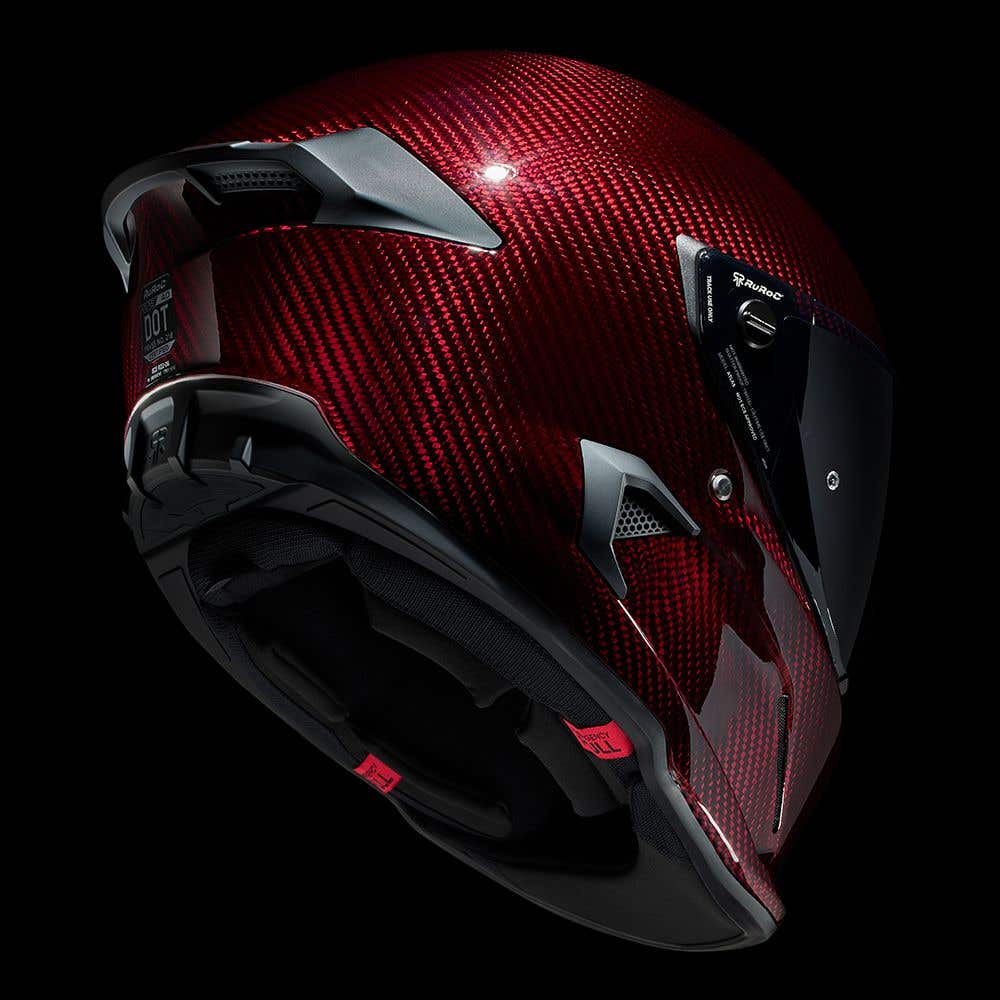 RURUC AT4.0 Ruby Carbon Fiber Motorcycle Helmet | Lifetime Warranty | Protection against everything including theft and crashes - Epic Motorcycles