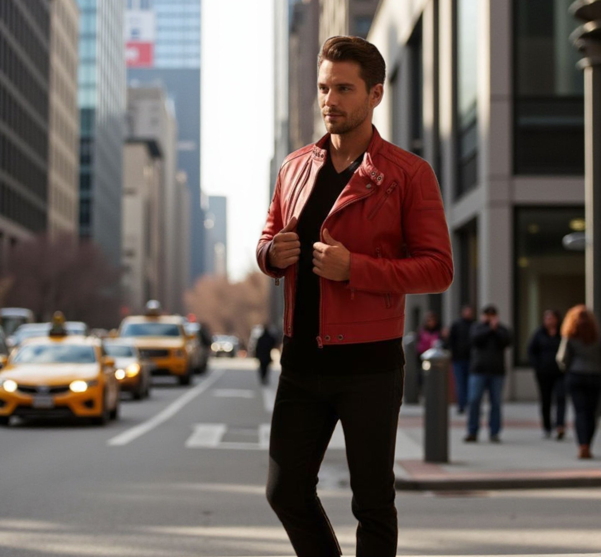 Genuine Italian Soft Leather Jacket with Rampley & Co Silk Lining - Epic Motorcycles 