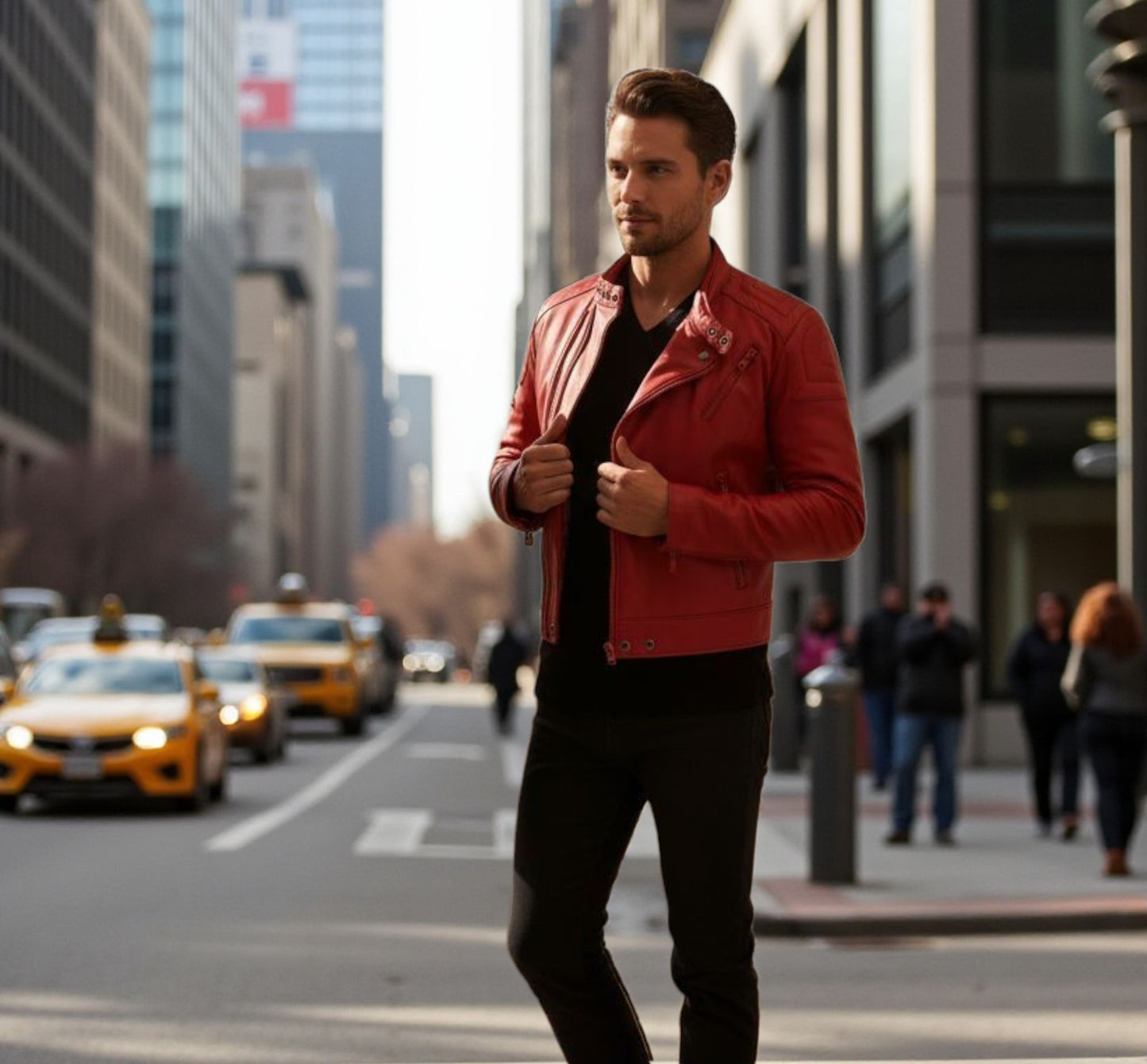 Genuine Italian Soft Leather Jacket with Rampley & Co Silk Lining - Epic Motorcycles 