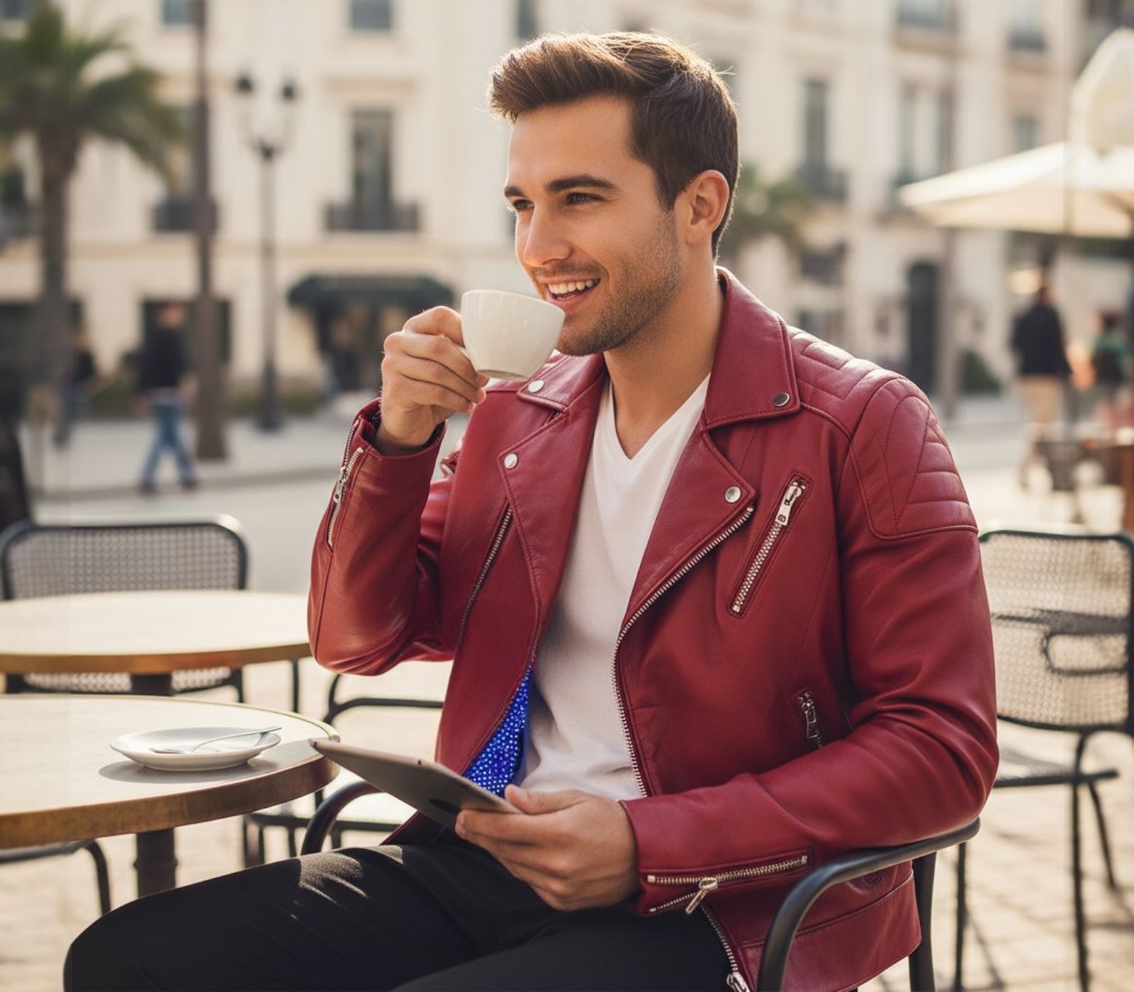 Genuine Italian Soft Leather Jacket with Rampley & Co Silk Lining - Epic Motorcycles 