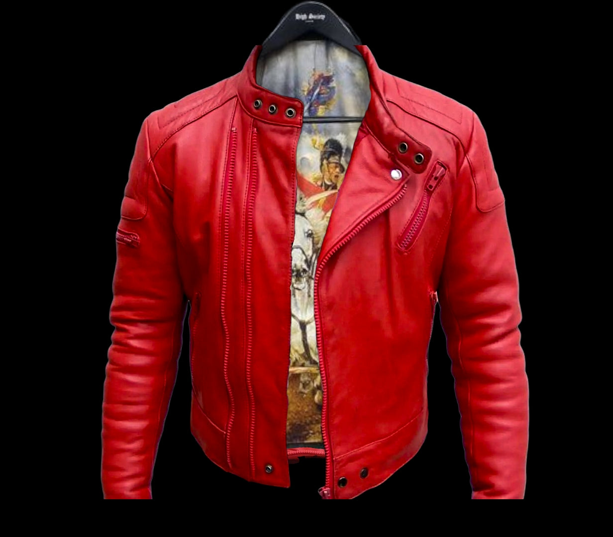 Genuine Italian Soft Leather Jacket with Rampley & Co Silk Lining - Epic Motorcycles 